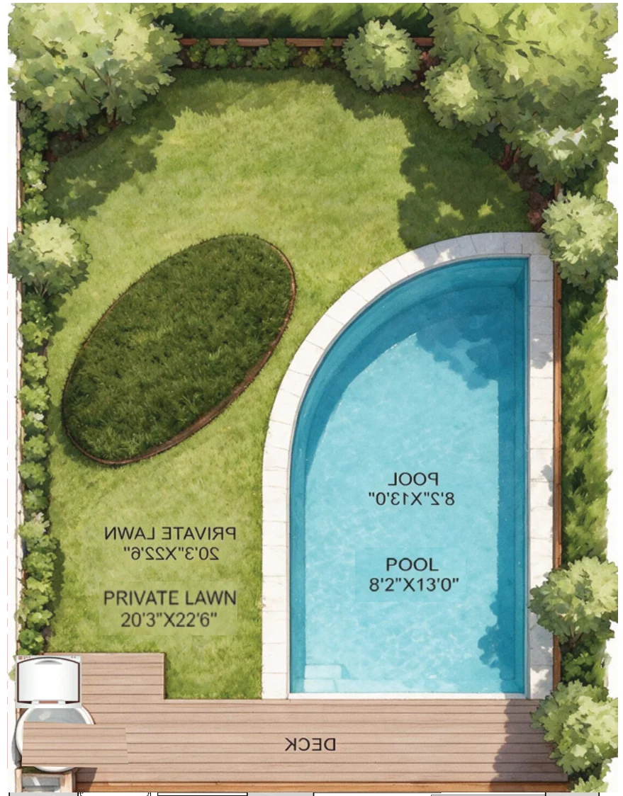 Private plunge pool and wraparound lawn — the Type A1 villa, DTC Embassy Villa